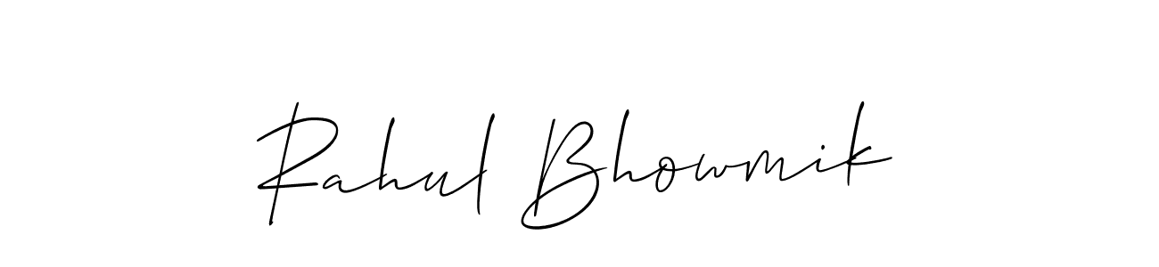 Make a beautiful signature design for name Rahul Bhowmik. With this signature (Allison_Script) style, you can create a handwritten signature for free. Rahul Bhowmik signature style 2 images and pictures png