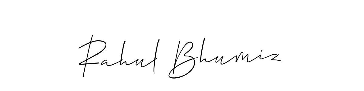 Check out images of Autograph of Rahul Bhumiz name. Actor Rahul Bhumiz Signature Style. Allison_Script is a professional sign style online. Rahul Bhumiz signature style 2 images and pictures png