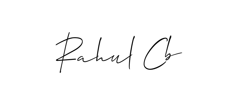 Make a beautiful signature design for name Rahul Cb. With this signature (Allison_Script) style, you can create a handwritten signature for free. Rahul Cb signature style 2 images and pictures png