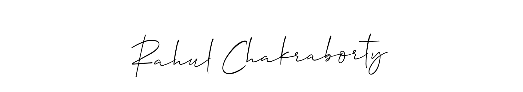 How to make Rahul Chakraborty name signature. Use Allison_Script style for creating short signs online. This is the latest handwritten sign. Rahul Chakraborty signature style 2 images and pictures png