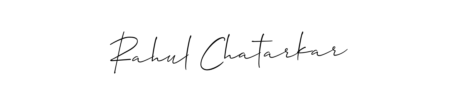 Use a signature maker to create a handwritten signature online. With this signature software, you can design (Allison_Script) your own signature for name Rahul Chatarkar. Rahul Chatarkar signature style 2 images and pictures png