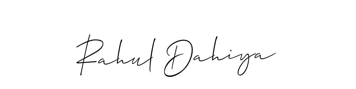 Make a beautiful signature design for name Rahul Dahiya. With this signature (Allison_Script) style, you can create a handwritten signature for free. Rahul Dahiya signature style 2 images and pictures png