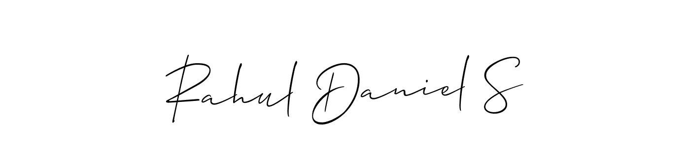 Make a beautiful signature design for name Rahul Daniel S. With this signature (Allison_Script) style, you can create a handwritten signature for free. Rahul Daniel S signature style 2 images and pictures png