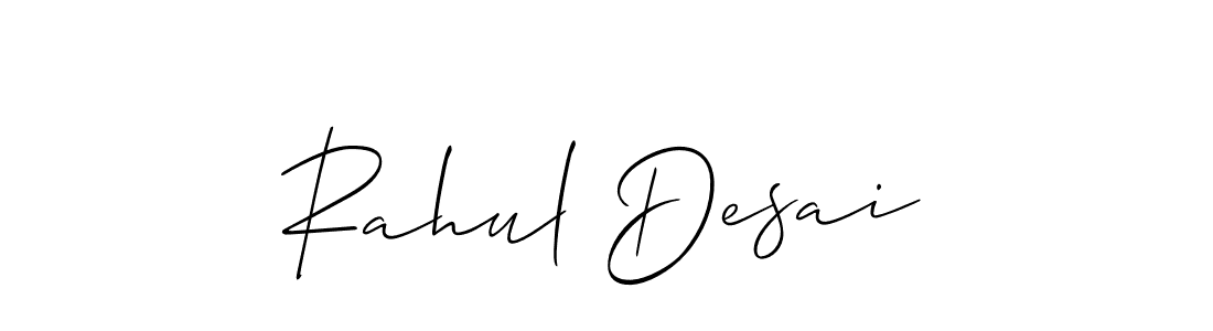 Make a short Rahul Desai signature style. Manage your documents anywhere anytime using Allison_Script. Create and add eSignatures, submit forms, share and send files easily. Rahul Desai signature style 2 images and pictures png