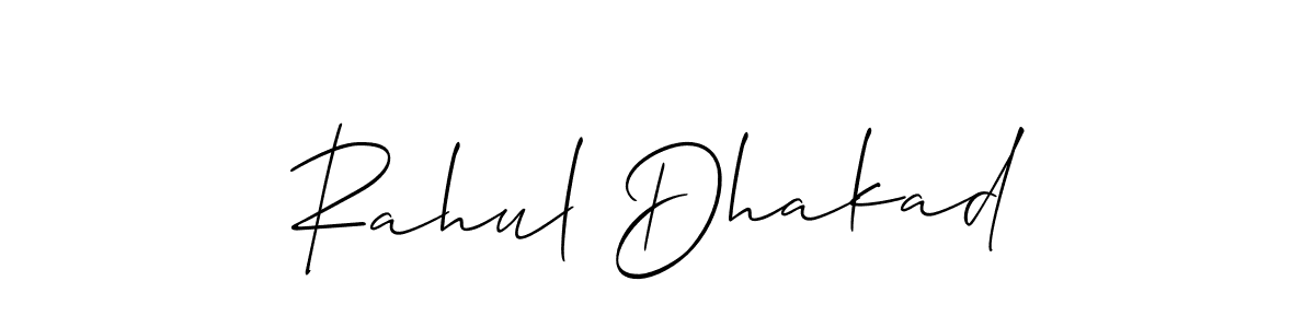 You can use this online signature creator to create a handwritten signature for the name Rahul Dhakad. This is the best online autograph maker. Rahul Dhakad signature style 2 images and pictures png
