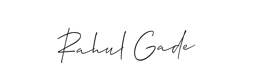 Also we have Rahul Gade name is the best signature style. Create professional handwritten signature collection using Allison_Script autograph style. Rahul Gade signature style 2 images and pictures png