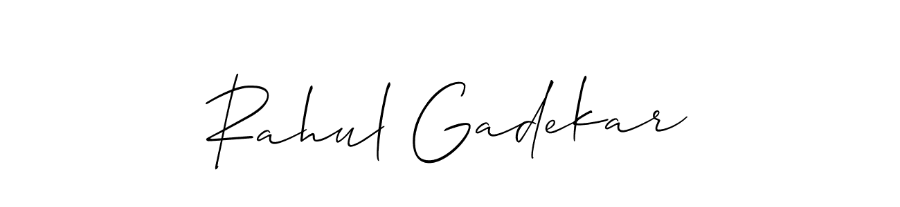 How to Draw Rahul Gadekar signature style? Allison_Script is a latest design signature styles for name Rahul Gadekar. Rahul Gadekar signature style 2 images and pictures png