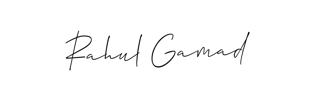 Design your own signature with our free online signature maker. With this signature software, you can create a handwritten (Allison_Script) signature for name Rahul Gamad. Rahul Gamad signature style 2 images and pictures png