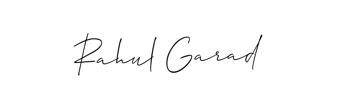 How to make Rahul Garad signature? Allison_Script is a professional autograph style. Create handwritten signature for Rahul Garad name. Rahul Garad signature style 2 images and pictures png