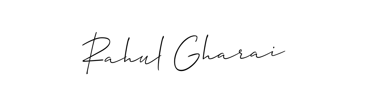 The best way (Allison_Script) to make a short signature is to pick only two or three words in your name. The name Rahul Gharai include a total of six letters. For converting this name. Rahul Gharai signature style 2 images and pictures png