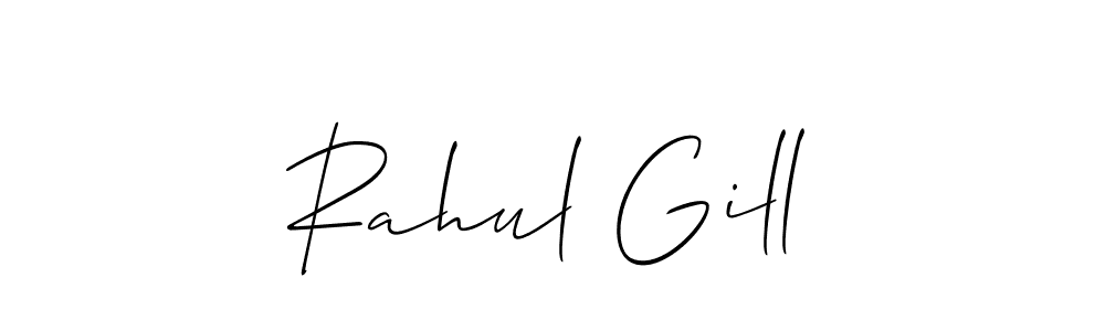 if you are searching for the best signature style for your name Rahul Gill. so please give up your signature search. here we have designed multiple signature styles  using Allison_Script. Rahul Gill signature style 2 images and pictures png