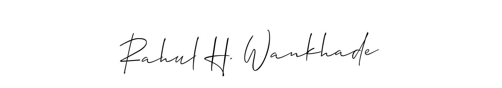 Use a signature maker to create a handwritten signature online. With this signature software, you can design (Allison_Script) your own signature for name Rahul H. Wankhade. Rahul H. Wankhade signature style 2 images and pictures png
