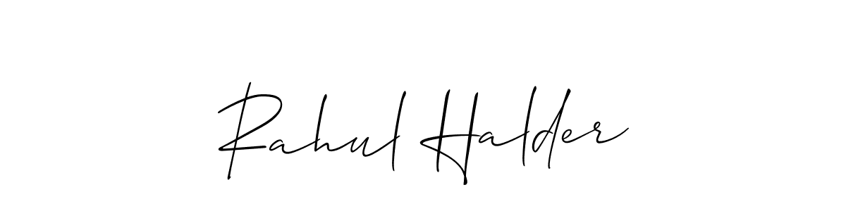 Use a signature maker to create a handwritten signature online. With this signature software, you can design (Allison_Script) your own signature for name Rahul Halder. Rahul Halder signature style 2 images and pictures png