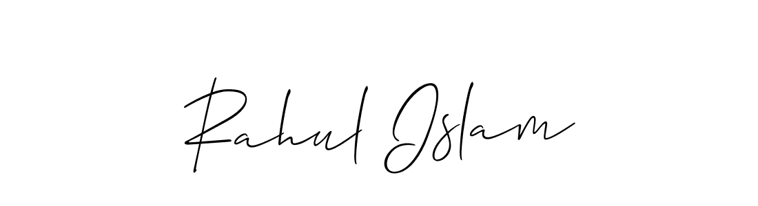 How to Draw Rahul Islam signature style? Allison_Script is a latest design signature styles for name Rahul Islam. Rahul Islam signature style 2 images and pictures png