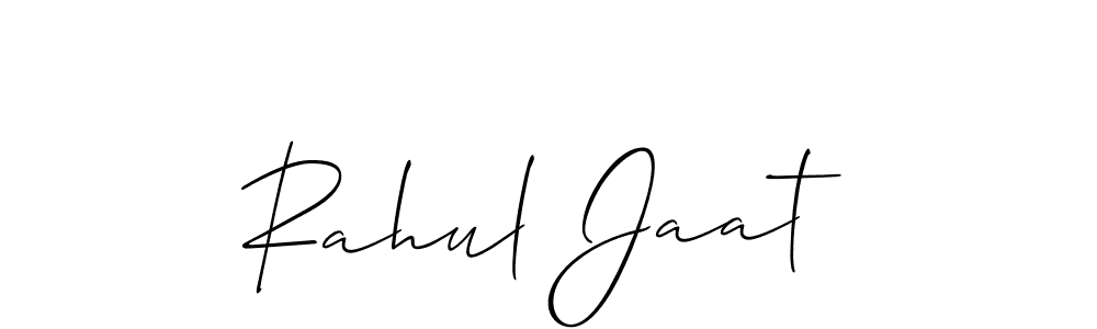 Create a beautiful signature design for name Rahul Jaat. With this signature (Allison_Script) fonts, you can make a handwritten signature for free. Rahul Jaat signature style 2 images and pictures png