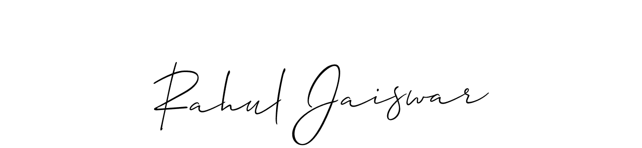 Make a short Rahul Jaiswar signature style. Manage your documents anywhere anytime using Allison_Script. Create and add eSignatures, submit forms, share and send files easily. Rahul Jaiswar signature style 2 images and pictures png