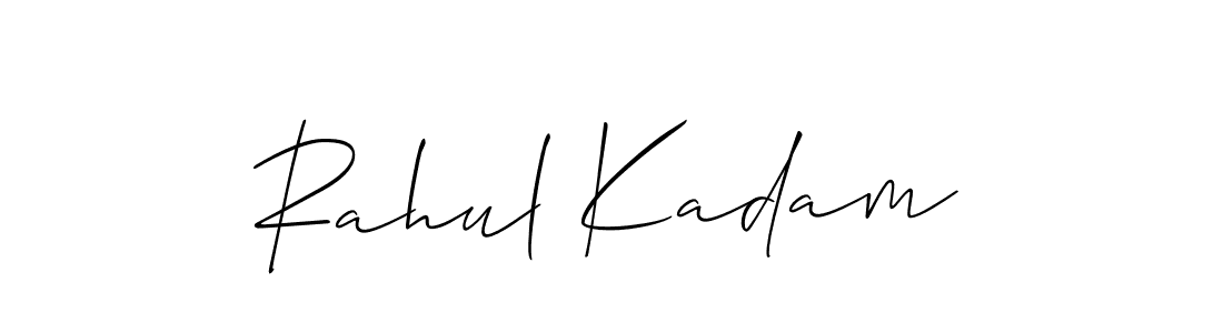 Allison_Script is a professional signature style that is perfect for those who want to add a touch of class to their signature. It is also a great choice for those who want to make their signature more unique. Get Rahul Kadam name to fancy signature for free. Rahul Kadam signature style 2 images and pictures png