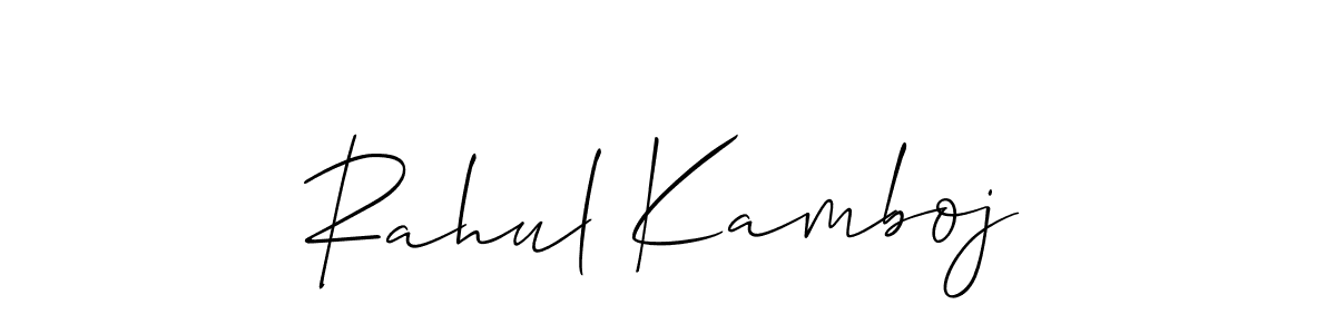 Use a signature maker to create a handwritten signature online. With this signature software, you can design (Allison_Script) your own signature for name Rahul Kamboj. Rahul Kamboj signature style 2 images and pictures png