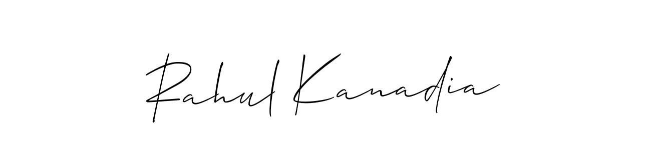 How to make Rahul Kanadia signature? Allison_Script is a professional autograph style. Create handwritten signature for Rahul Kanadia name. Rahul Kanadia signature style 2 images and pictures png