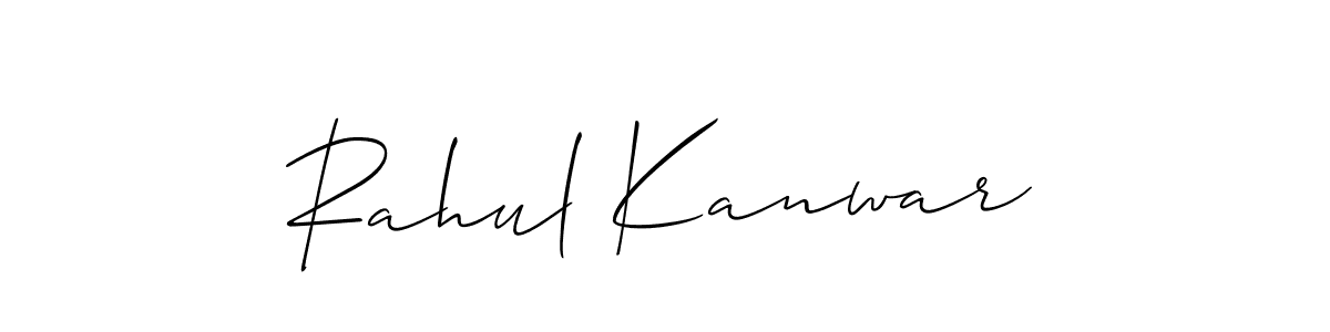 Allison_Script is a professional signature style that is perfect for those who want to add a touch of class to their signature. It is also a great choice for those who want to make their signature more unique. Get Rahul Kanwar name to fancy signature for free. Rahul Kanwar signature style 2 images and pictures png