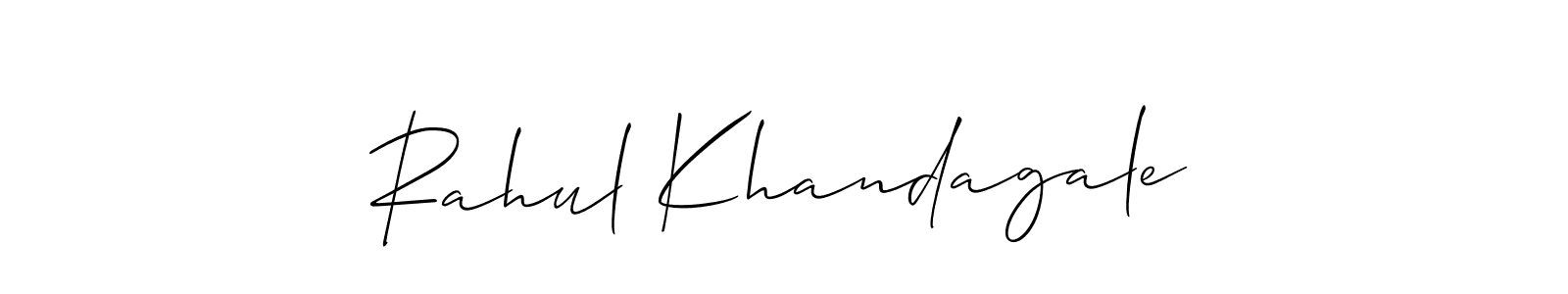 How to make Rahul Khandagale signature? Allison_Script is a professional autograph style. Create handwritten signature for Rahul Khandagale name. Rahul Khandagale signature style 2 images and pictures png