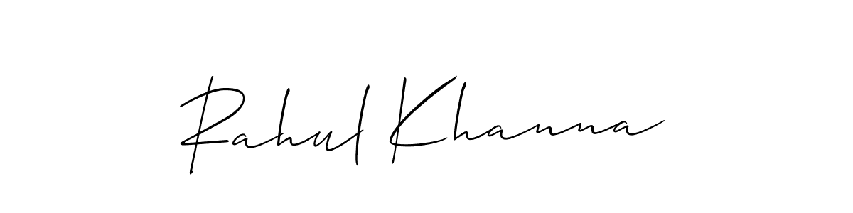 Make a beautiful signature design for name Rahul Khanna. With this signature (Allison_Script) style, you can create a handwritten signature for free. Rahul Khanna signature style 2 images and pictures png