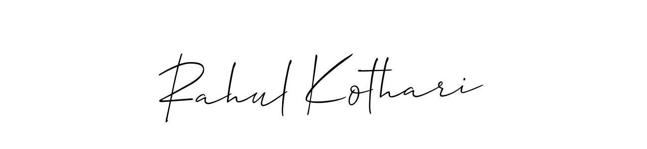 Use a signature maker to create a handwritten signature online. With this signature software, you can design (Allison_Script) your own signature for name Rahul Kothari. Rahul Kothari signature style 2 images and pictures png