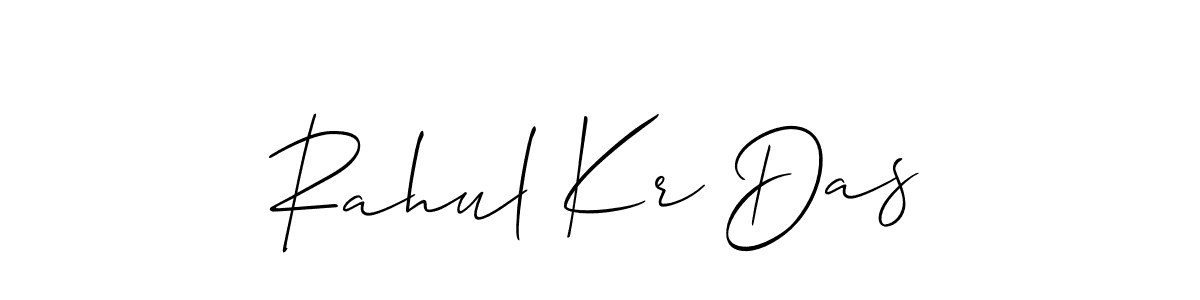 Use a signature maker to create a handwritten signature online. With this signature software, you can design (Allison_Script) your own signature for name Rahul Kr Das. Rahul Kr Das signature style 2 images and pictures png