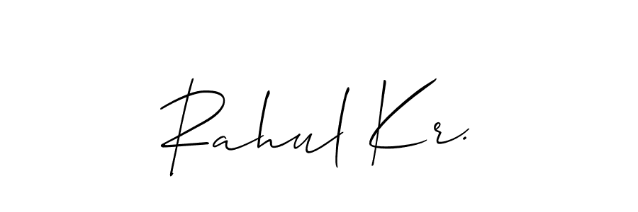 Make a beautiful signature design for name Rahul Kr.. With this signature (Allison_Script) style, you can create a handwritten signature for free. Rahul Kr. signature style 2 images and pictures png