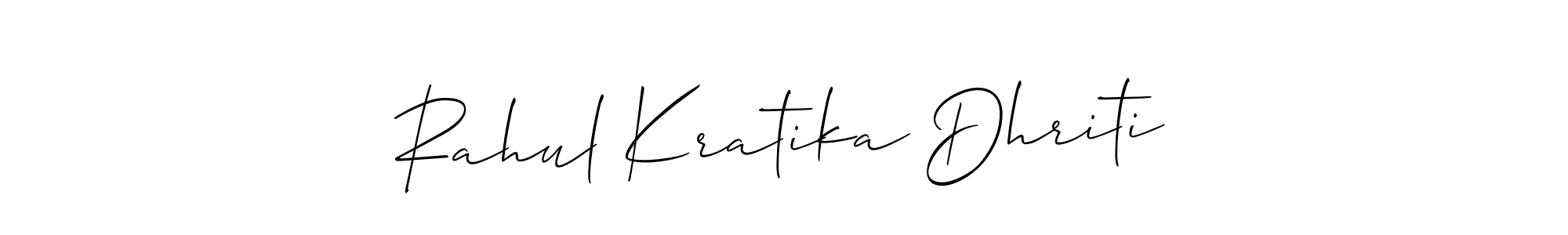 Design your own signature with our free online signature maker. With this signature software, you can create a handwritten (Allison_Script) signature for name Rahul Kratika Dhriti. Rahul Kratika Dhriti signature style 2 images and pictures png