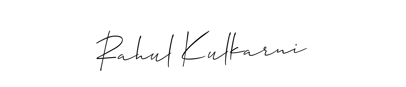 Allison_Script is a professional signature style that is perfect for those who want to add a touch of class to their signature. It is also a great choice for those who want to make their signature more unique. Get Rahul Kulkarni name to fancy signature for free. Rahul Kulkarni signature style 2 images and pictures png