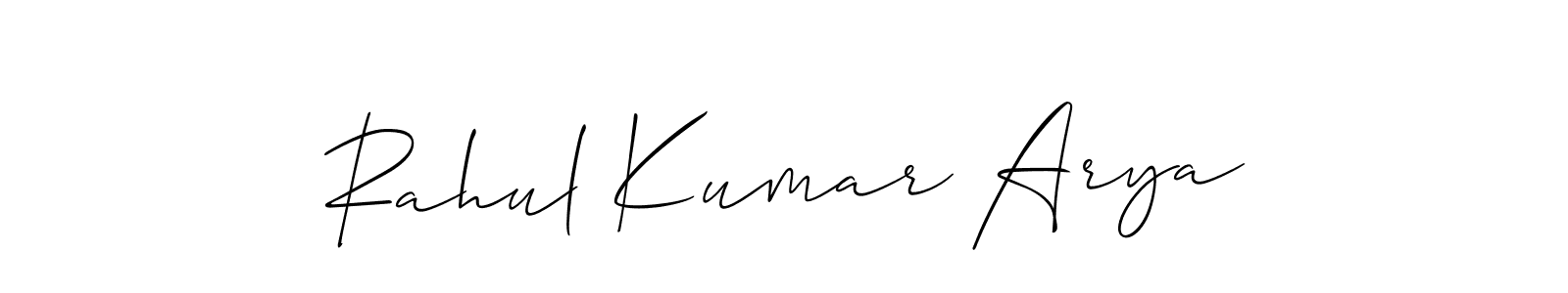 Create a beautiful signature design for name Rahul Kumar Arya. With this signature (Allison_Script) fonts, you can make a handwritten signature for free. Rahul Kumar Arya signature style 2 images and pictures png