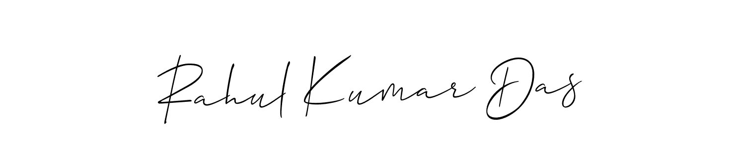 Use a signature maker to create a handwritten signature online. With this signature software, you can design (Allison_Script) your own signature for name Rahul Kumar Das. Rahul Kumar Das signature style 2 images and pictures png