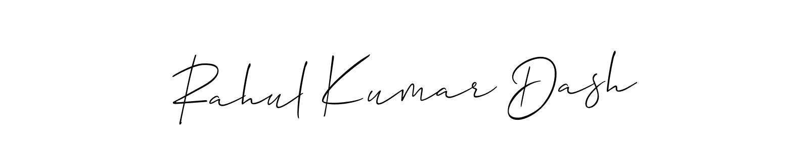 The best way (Allison_Script) to make a short signature is to pick only two or three words in your name. The name Rahul Kumar Dash include a total of six letters. For converting this name. Rahul Kumar Dash signature style 2 images and pictures png