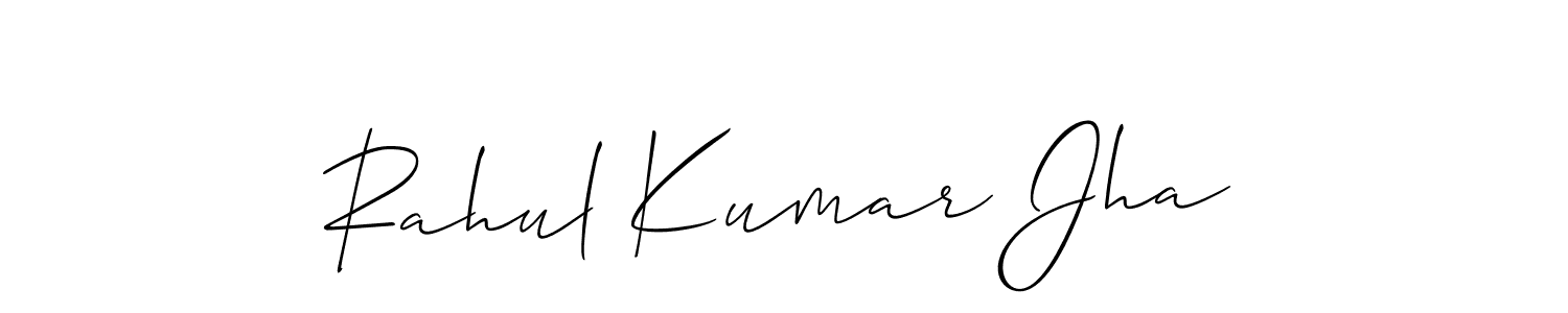 Make a beautiful signature design for name Rahul Kumar Jha. With this signature (Allison_Script) style, you can create a handwritten signature for free. Rahul Kumar Jha signature style 2 images and pictures png