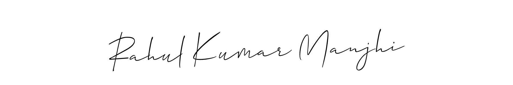 You should practise on your own different ways (Allison_Script) to write your name (Rahul Kumar Manjhi) in signature. don't let someone else do it for you. Rahul Kumar Manjhi signature style 2 images and pictures png
