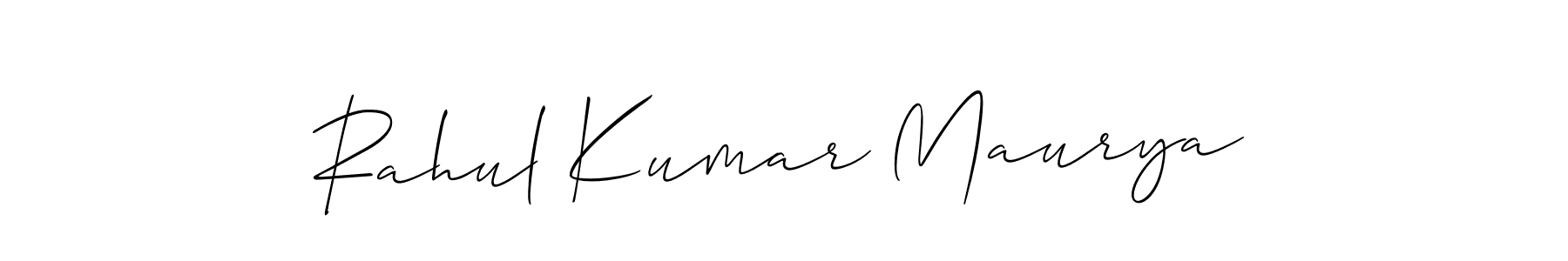 Use a signature maker to create a handwritten signature online. With this signature software, you can design (Allison_Script) your own signature for name Rahul Kumar Maurya. Rahul Kumar Maurya signature style 2 images and pictures png