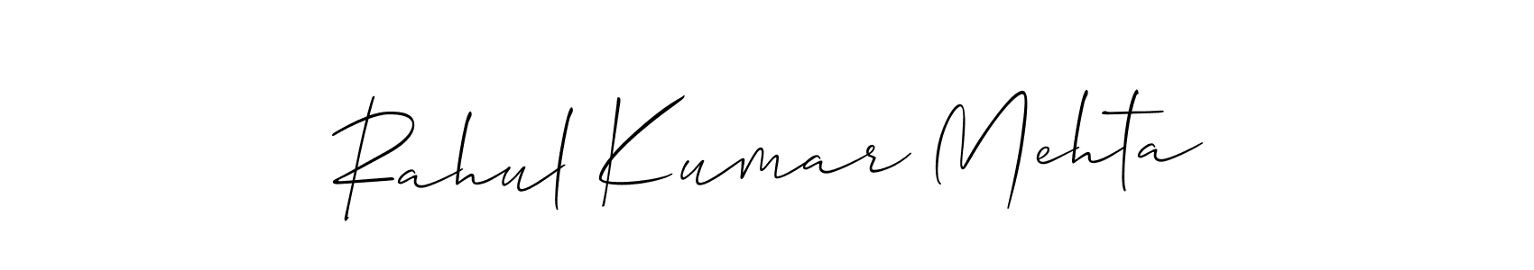 Create a beautiful signature design for name Rahul Kumar Mehta. With this signature (Allison_Script) fonts, you can make a handwritten signature for free. Rahul Kumar Mehta signature style 2 images and pictures png