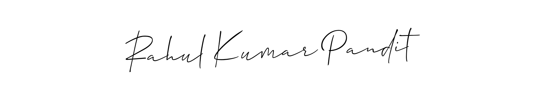 Also we have Rahul Kumar Pandit name is the best signature style. Create professional handwritten signature collection using Allison_Script autograph style. Rahul Kumar Pandit signature style 2 images and pictures png