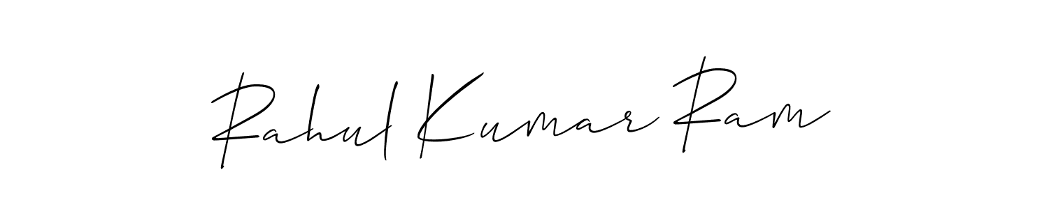 Also we have Rahul Kumar Ram name is the best signature style. Create professional handwritten signature collection using Allison_Script autograph style. Rahul Kumar Ram signature style 2 images and pictures png