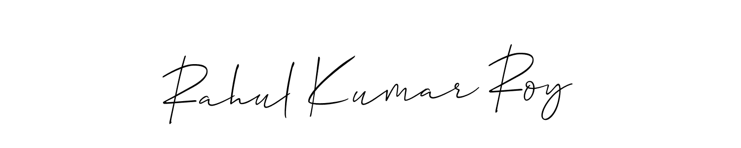 Also You can easily find your signature by using the search form. We will create Rahul Kumar Roy name handwritten signature images for you free of cost using Allison_Script sign style. Rahul Kumar Roy signature style 2 images and pictures png