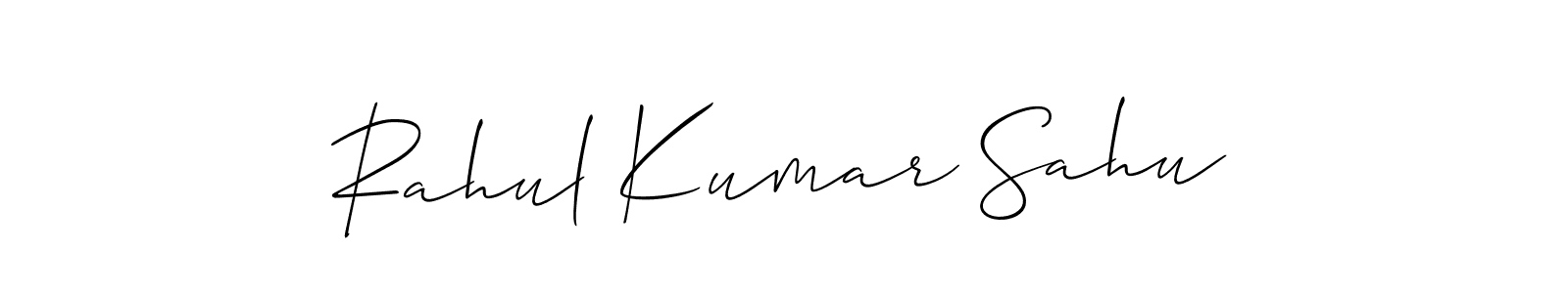 Use a signature maker to create a handwritten signature online. With this signature software, you can design (Allison_Script) your own signature for name Rahul Kumar Sahu. Rahul Kumar Sahu signature style 2 images and pictures png