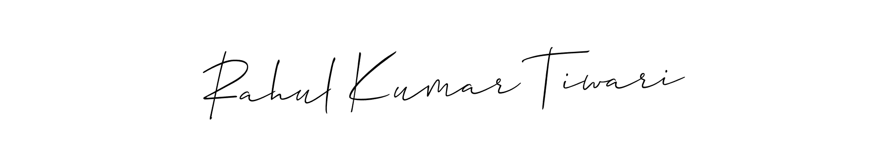 Allison_Script is a professional signature style that is perfect for those who want to add a touch of class to their signature. It is also a great choice for those who want to make their signature more unique. Get Rahul Kumar Tiwari name to fancy signature for free. Rahul Kumar Tiwari signature style 2 images and pictures png