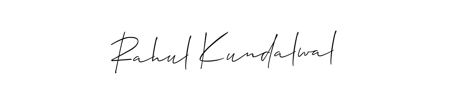 Create a beautiful signature design for name Rahul Kundalwal. With this signature (Allison_Script) fonts, you can make a handwritten signature for free. Rahul Kundalwal signature style 2 images and pictures png