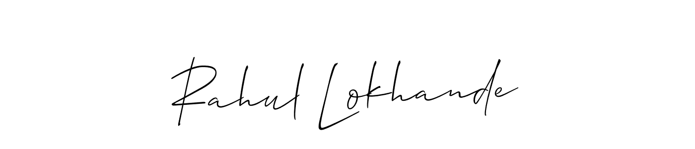 Design your own signature with our free online signature maker. With this signature software, you can create a handwritten (Allison_Script) signature for name Rahul Lokhande. Rahul Lokhande signature style 2 images and pictures png