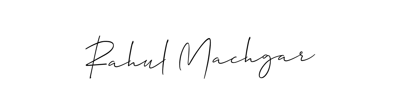 Make a short Rahul Machgar signature style. Manage your documents anywhere anytime using Allison_Script. Create and add eSignatures, submit forms, share and send files easily. Rahul Machgar signature style 2 images and pictures png