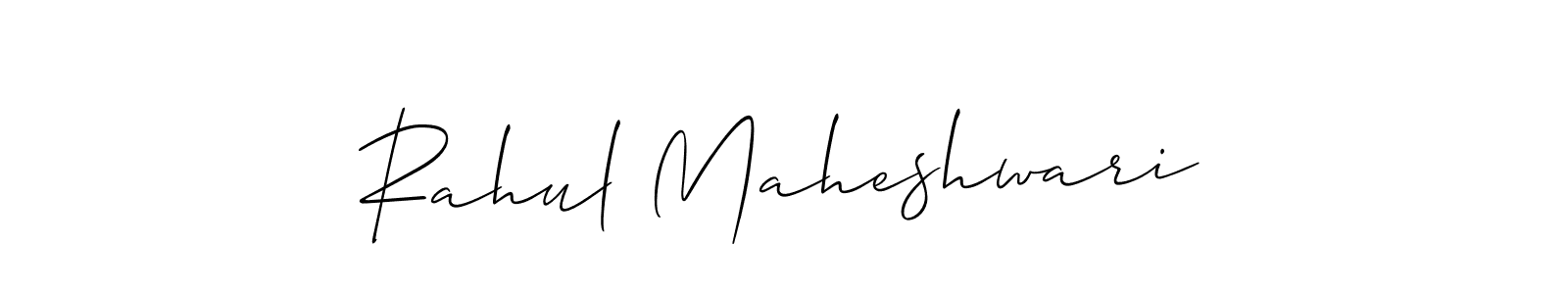 Make a short Rahul Maheshwari signature style. Manage your documents anywhere anytime using Allison_Script. Create and add eSignatures, submit forms, share and send files easily. Rahul Maheshwari signature style 2 images and pictures png