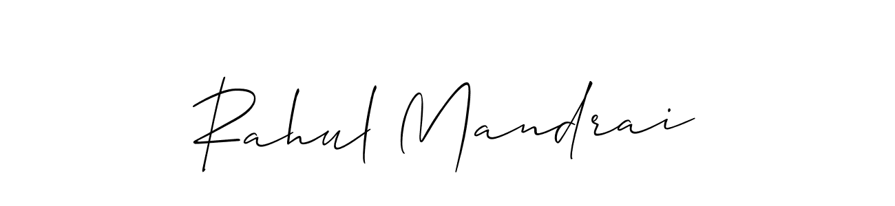 Use a signature maker to create a handwritten signature online. With this signature software, you can design (Allison_Script) your own signature for name Rahul Mandrai. Rahul Mandrai signature style 2 images and pictures png