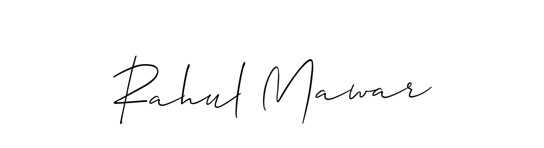 Use a signature maker to create a handwritten signature online. With this signature software, you can design (Allison_Script) your own signature for name Rahul Mawar. Rahul Mawar signature style 2 images and pictures png