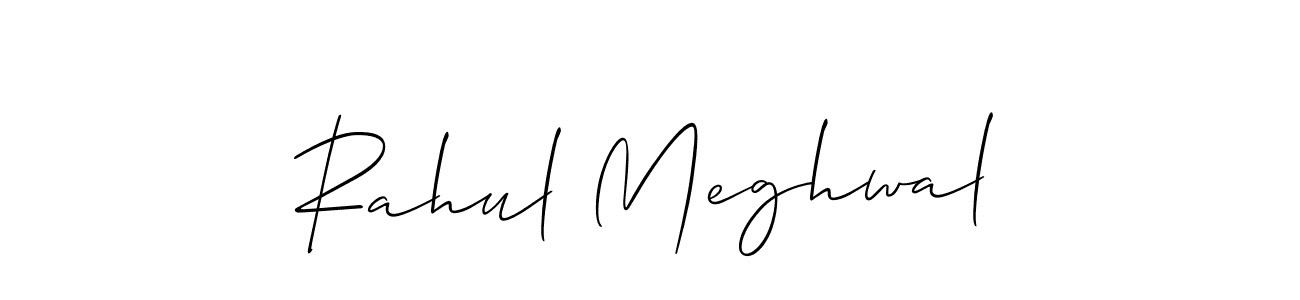 Allison_Script is a professional signature style that is perfect for those who want to add a touch of class to their signature. It is also a great choice for those who want to make their signature more unique. Get Rahul Meghwal name to fancy signature for free. Rahul Meghwal signature style 2 images and pictures png